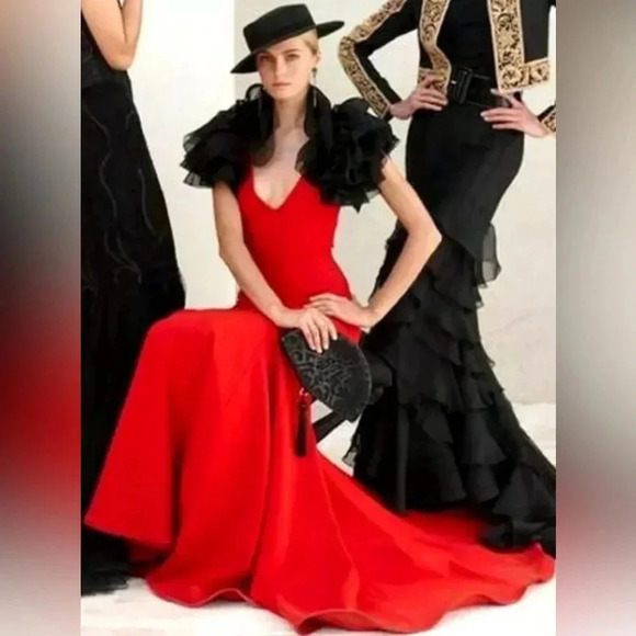 Ralph Lauren Collection Purple Label Spring 2013 Red Long Dress Evening Gown 12 - Picture 3 of 16